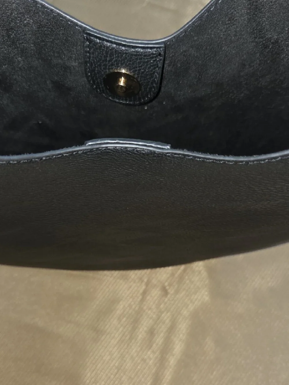 Universal Thread Black Crescent Shoulder Bag with Gold Studs